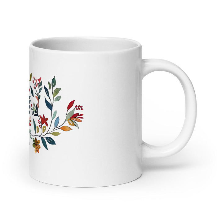 Benjamín Exclusive Name Art Piece Home Office Work Coffee Mug Mexican Spanish Pride Gift Cup One-Of-A-Kind Calligraphy White Glossy Mug | B6 Mexicada 20 oz