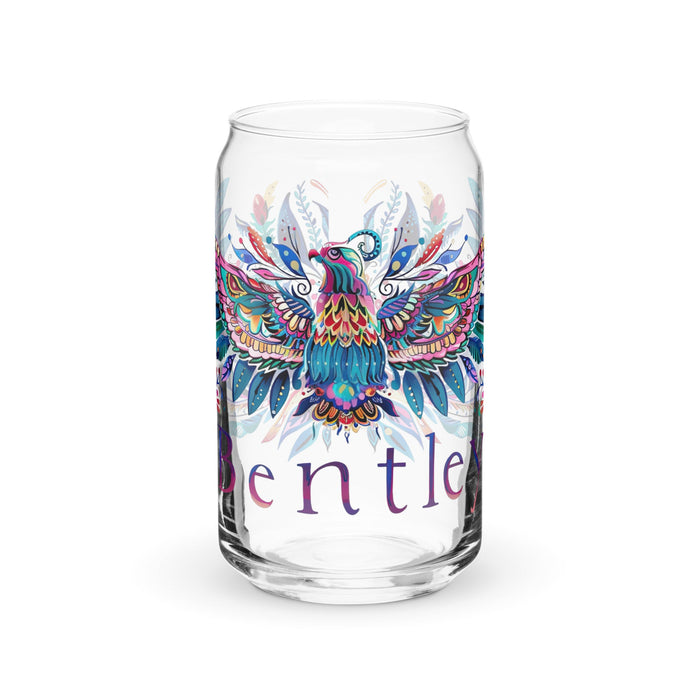 Bentley Exclusive Name Art Piece Can - Shaped Glass Home Office Work Mexican Spanish Pride Gift Cup One - Of - A - Kind Calligraphy Glass | B7 - Mexicada