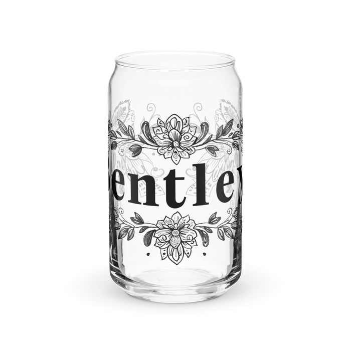 Bentley Exclusive Name Art Piece Can - Shaped Glass Home Office Work Mexican Spanish Pride Gift Cup One - Of - A - Kind Calligraphy Glass | B8 - Mexicada