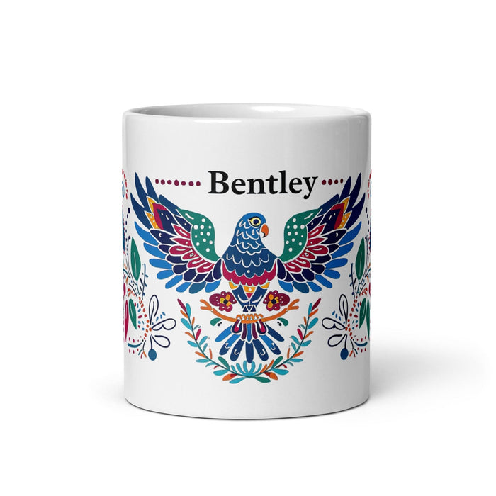 Bentley Exclusive Name Art Piece Home Office Work Coffee Mug Mexican Spanish Pride Gift Cup One-Of-A-Kind Calligraphy White Glossy Mug | B10 Mexicada