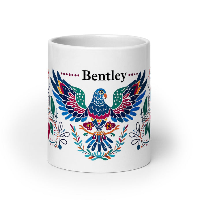 Bentley Exclusive Name Art Piece Home Office Work Coffee Mug Mexican Spanish Pride Gift Cup One-Of-A-Kind Calligraphy White Glossy Mug | B10 Mexicada