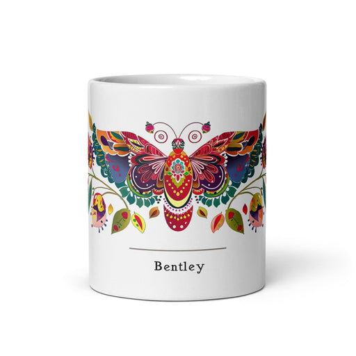 Bentley Exclusive Name Art Piece Home Office Work Coffee Mug Mexican Spanish Pride Gift Cup One-Of-A-Kind Calligraphy White Glossy Mug | B11 Mexicada