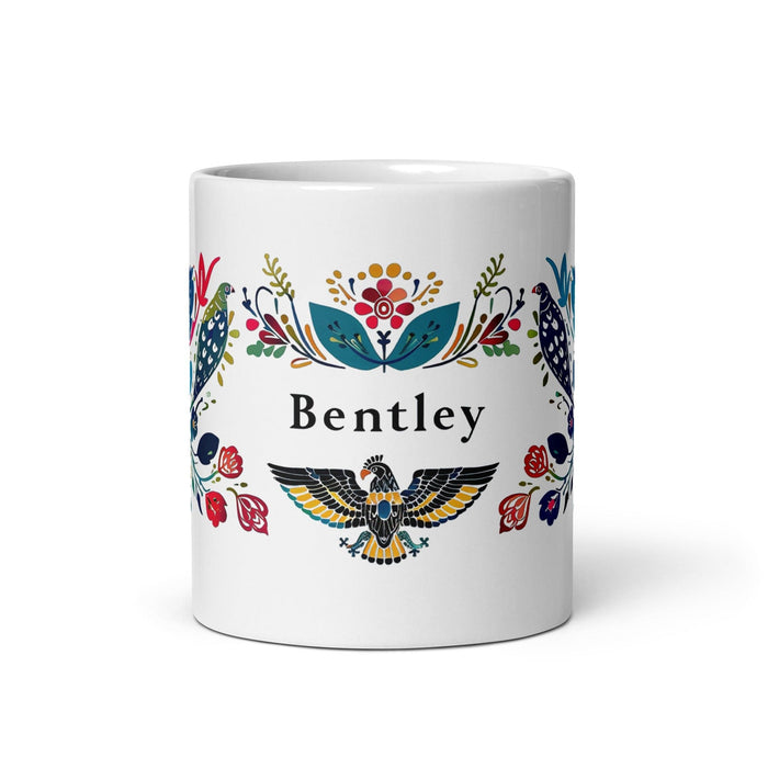 Bentley Exclusive Name Art Piece Home Office Work Coffee Mug Mexican Spanish Pride Gift Cup One-Of-A-Kind Calligraphy White Glossy Mug | B2 Mexicada