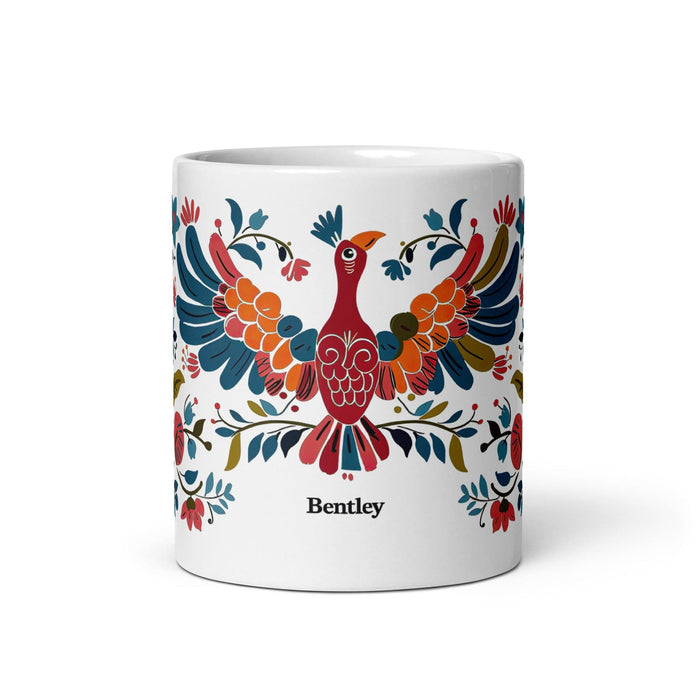 Bentley Exclusive Name Art Piece Home Office Work Coffee Mug Mexican Spanish Pride Gift Cup One-Of-A-Kind Calligraphy White Glossy Mug | B3 Mexicada