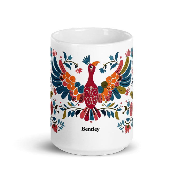 Bentley Exclusive Name Art Piece Home Office Work Coffee Mug Mexican Spanish Pride Gift Cup One-Of-A-Kind Calligraphy White Glossy Mug | B3 Mexicada