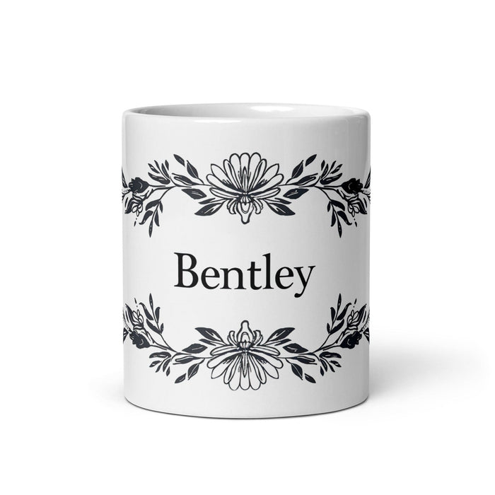 Bentley Exclusive Name Art Piece Home Office Work Coffee Mug Mexican Spanish Pride Gift Cup One-Of-A-Kind Calligraphy White Glossy Mug | B6 Mexicada