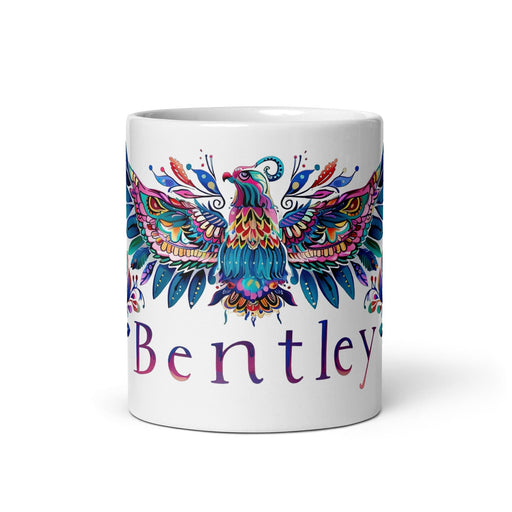 Bentley Exclusive Name Art Piece Home Office Work Coffee Mug Mexican Spanish Pride Gift Cup One-Of-A-Kind Calligraphy White Glossy Mug | B7 Mexicada