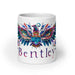 Bentley Exclusive Name Art Piece Home Office Work Coffee Mug Mexican Spanish Pride Gift Cup One-Of-A-Kind Calligraphy White Glossy Mug | B7 Mexicada