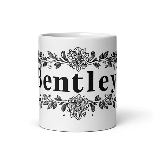 Bentley Exclusive Name Art Piece Home Office Work Coffee Mug Mexican Spanish Pride Gift Cup One-Of-A-Kind Calligraphy White Glossy Mug | B8 Mexicada