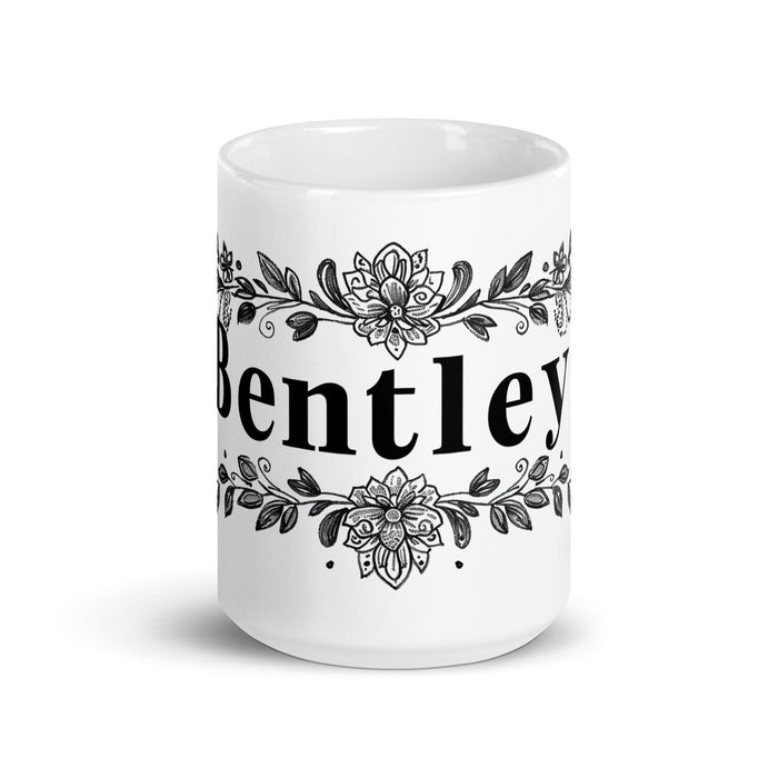 Bentley Exclusive Name Art Piece Home Office Work Coffee Mug Mexican Spanish Pride Gift Cup One-Of-A-Kind Calligraphy White Glossy Mug | B8 Mexicada