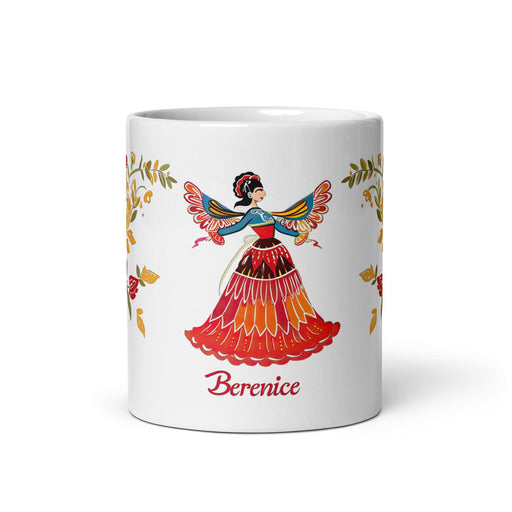 Berenice Exclusive Name Art Piece Home Office Work Coffee Mug Mexican Spanish Pride Gift Cup One-Of-A-Kind Calligraphy White Glossy Mug | B1 Mexicada