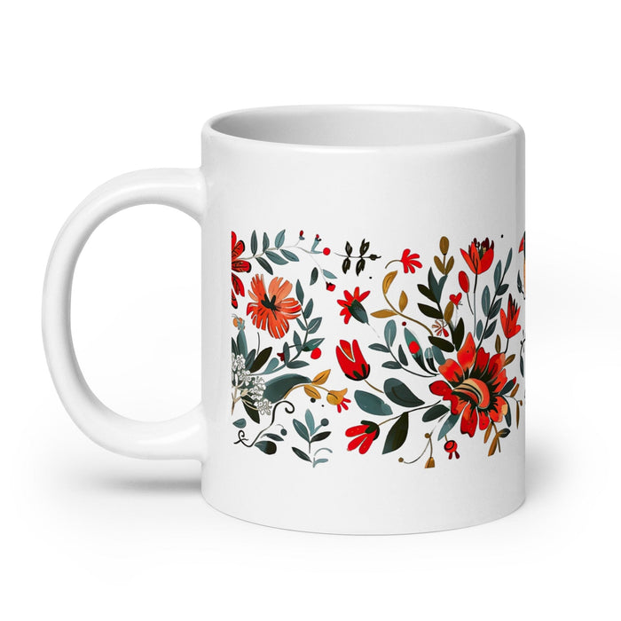 Berenice Exclusive Name Art Piece Home Office Work Coffee Mug Mexican Spanish Pride Gift Cup One-Of-A-Kind Calligraphy White Glossy Mug | B10 Mexicada