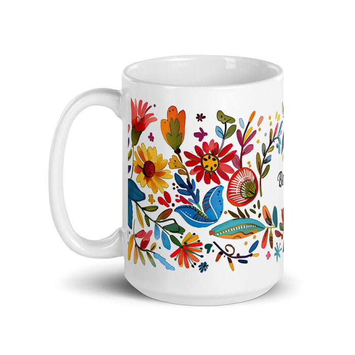 Berenice Exclusive Name Art Piece Home Office Work Coffee Mug Mexican Spanish Pride Gift Cup One-Of-A-Kind Calligraphy White Glossy Mug | B12 Mexicada