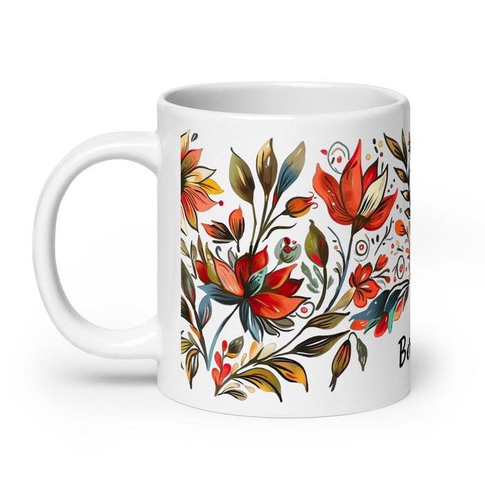 Berenice Exclusive Name Art Piece Home Office Work Coffee Mug Mexican Spanish Pride Gift Cup One-Of-A-Kind Calligraphy White Glossy Mug | B13 Mexicada