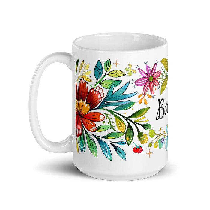 Berenice Exclusive Name Art Piece Home Office Work Coffee Mug Mexican Spanish Pride Gift Cup One-Of-A-Kind Calligraphy White Glossy Mug | B21 Mexicada