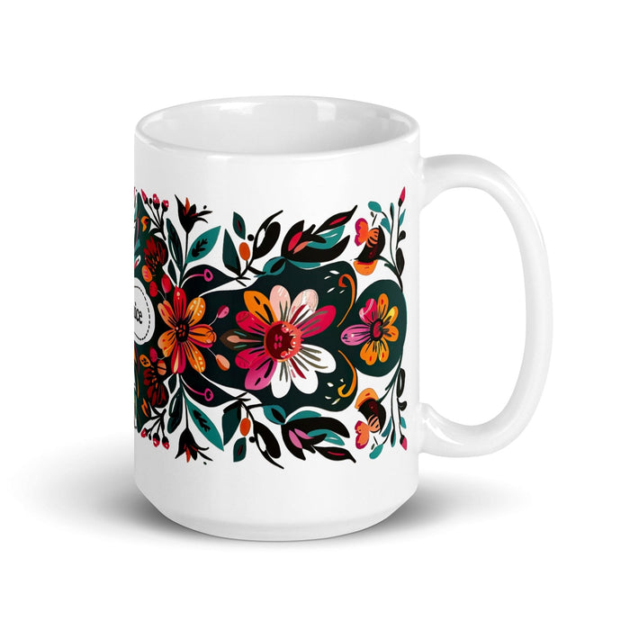 Berenice Exclusive Name Art Piece Home Office Work Coffee Mug Mexican Spanish Pride Gift Cup One-Of-A-Kind Calligraphy White Glossy Mug | B4 Mexicada 15 oz