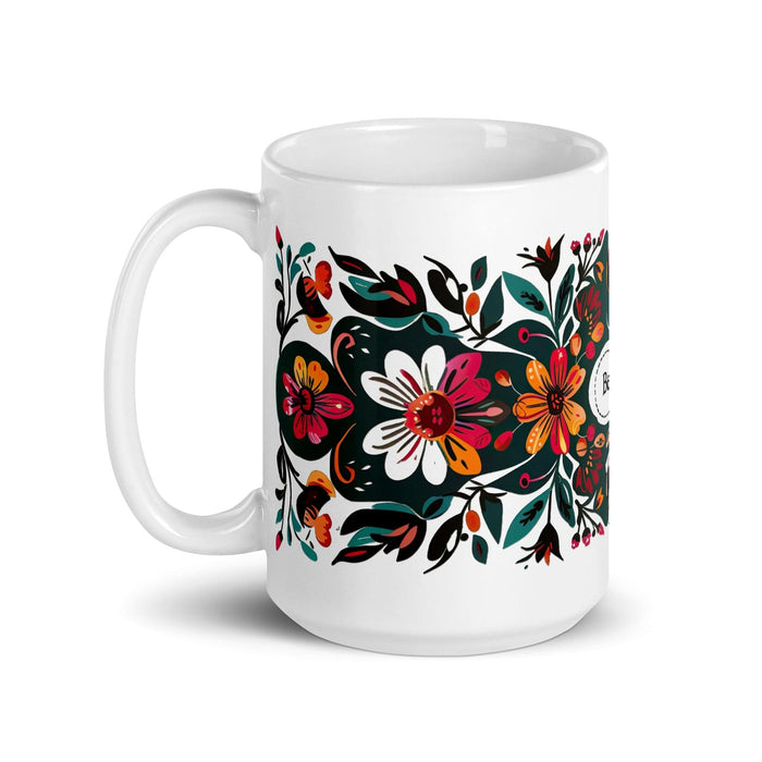 Berenice Exclusive Name Art Piece Home Office Work Coffee Mug Mexican Spanish Pride Gift Cup One-Of-A-Kind Calligraphy White Glossy Mug | B4 Mexicada