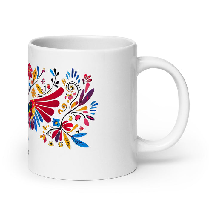 Berenice Exclusive Name Art Piece Home Office Work Coffee Mug Mexican Spanish Pride Gift Cup One-Of-A-Kind Calligraphy White Glossy Mug | B5 Mexicada 20 oz