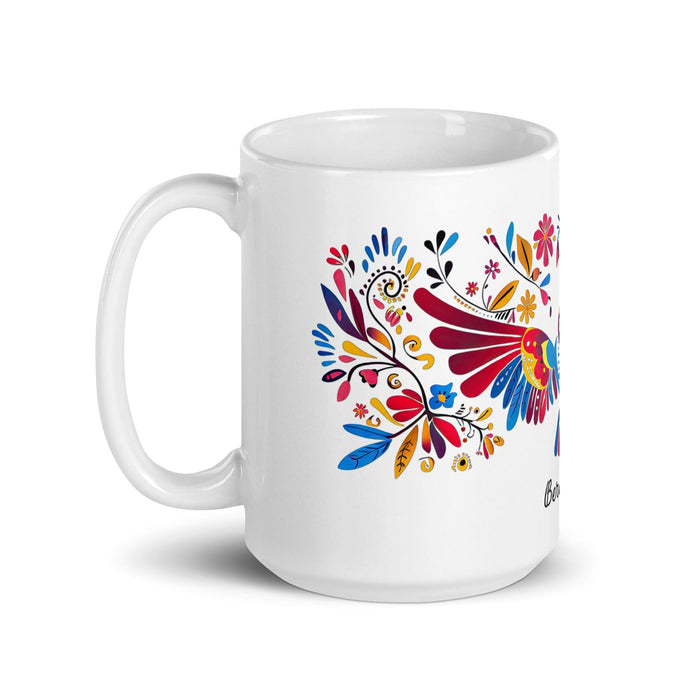 Berenice Exclusive Name Art Piece Home Office Work Coffee Mug Mexican Spanish Pride Gift Cup One-Of-A-Kind Calligraphy White Glossy Mug | B5 Mexicada