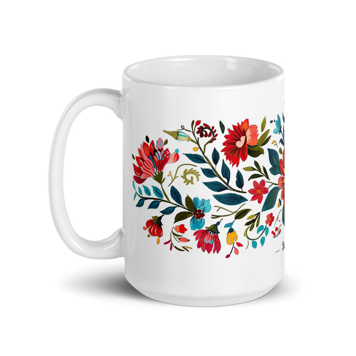 Berenice Exclusive Name Art Piece Home Office Work Coffee Mug Mexican Spanish Pride Gift Cup One-Of-A-Kind Calligraphy White Glossy Mug | B6 Mexicada