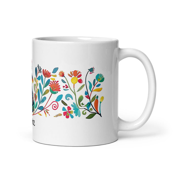 Berenice Exclusive Name Art Piece Home Office Work Coffee Mug Mexican Spanish Pride Gift Cup One-Of-A-Kind Calligraphy White Glossy Mug | B9 Mexicada 11 oz