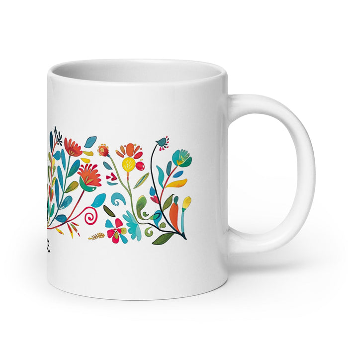 Berenice Exclusive Name Art Piece Home Office Work Coffee Mug Mexican Spanish Pride Gift Cup One-Of-A-Kind Calligraphy White Glossy Mug | B9 Mexicada 20 oz