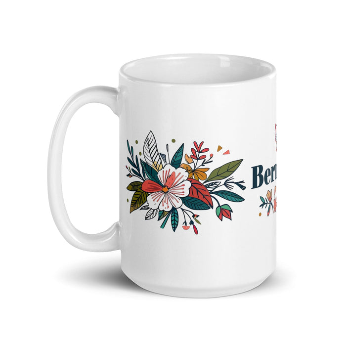 Bernardo Exclusive Name Art Piece Home Office Work Coffee Mug Mexican Spanish Pride Gift Cup One-Of-A-Kind Calligraphy White Glossy | BMug18 Mexicada