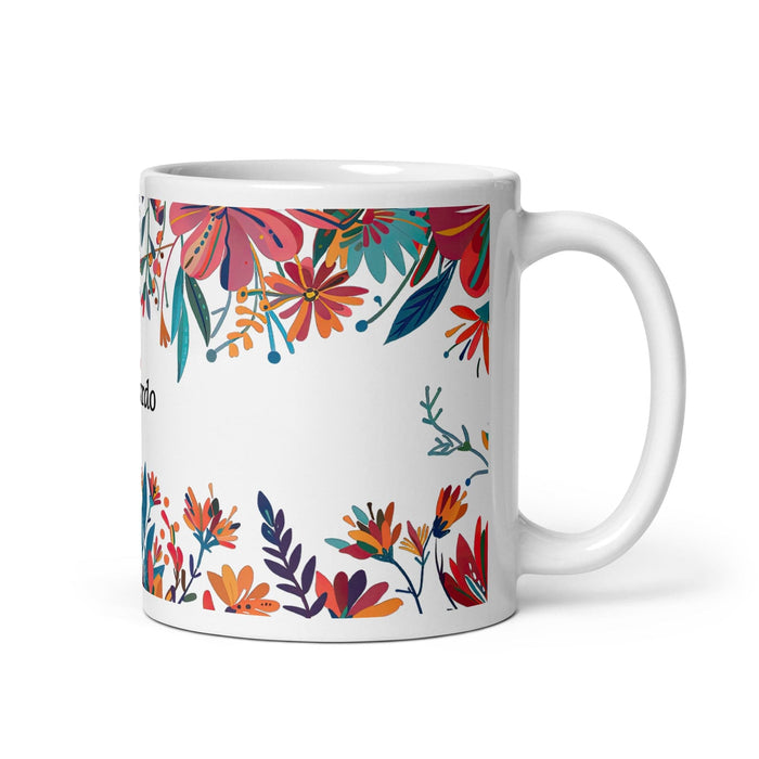 Bernardo Exclusive Name Art Piece Home Office Work Coffee Mug Mexican Spanish Pride Gift Cup One-Of-A-Kind Calligraphy White Glossy Mug | B1 Mexicada 11 oz