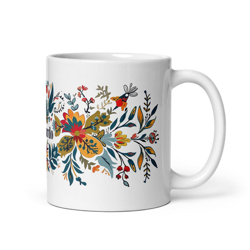 Bernardo Exclusive Name Art Piece Home Office Work Coffee Mug Mexican Spanish Pride Gift Cup One-Of-A-Kind Calligraphy White Glossy Mug | B10 Mexicada 11 oz