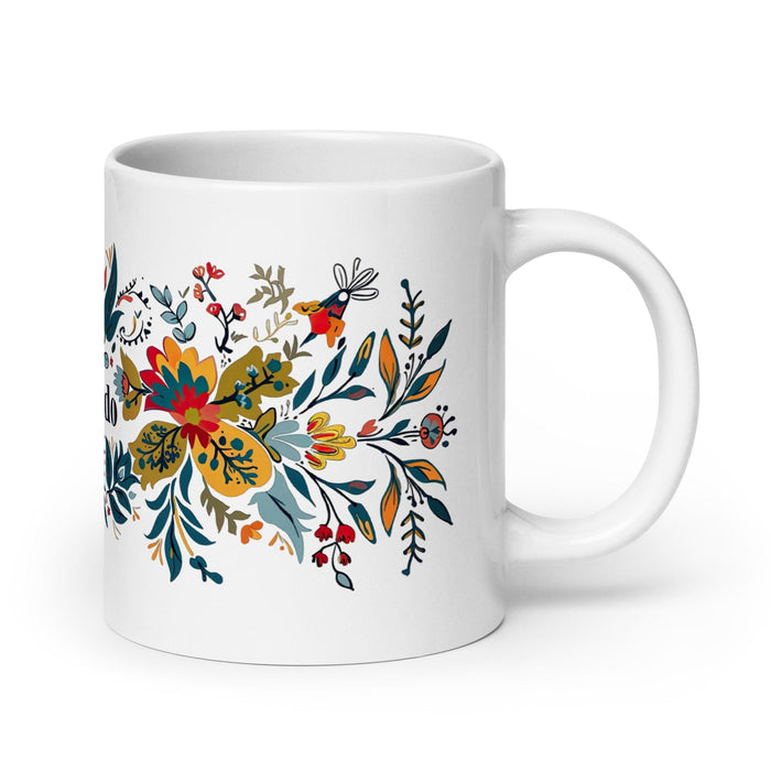 Bernardo Exclusive Name Art Piece Home Office Work Coffee Mug Mexican Spanish Pride Gift Cup One-Of-A-Kind Calligraphy White Glossy Mug | B10 Mexicada 20 oz