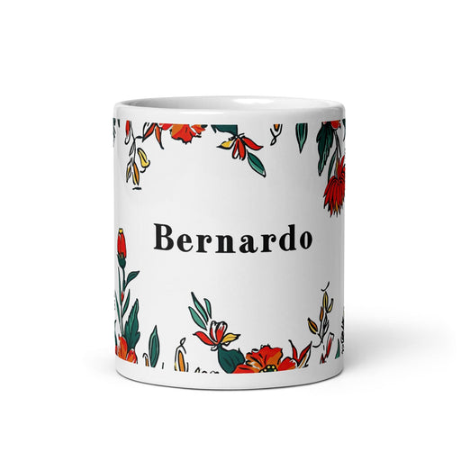 Bernardo Exclusive Name Art Piece Home Office Work Coffee Mug Mexican Spanish Pride Gift Cup One-Of-A-Kind Calligraphy White Glossy Mug | B11 Mexicada