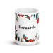 Bernardo Exclusive Name Art Piece Home Office Work Coffee Mug Mexican Spanish Pride Gift Cup One-Of-A-Kind Calligraphy White Glossy Mug | B11 Mexicada