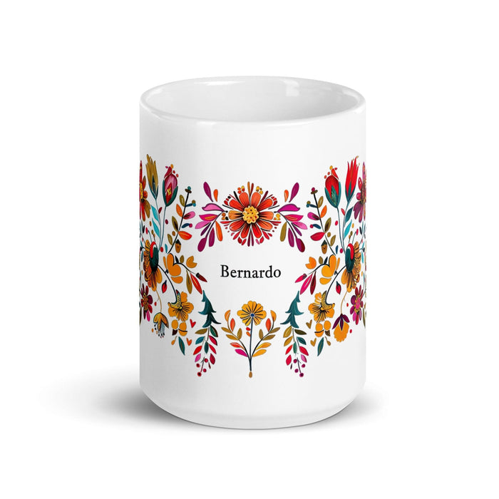 Bernardo Exclusive Name Art Piece Home Office Work Coffee Mug Mexican Spanish Pride Gift Cup One-Of-A-Kind Calligraphy White Glossy Mug | B13 Mexicada