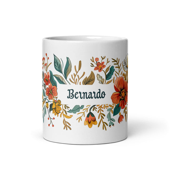 Bernardo Exclusive Name Art Piece Home Office Work Coffee Mug Mexican Spanish Pride Gift Cup One-Of-A-Kind Calligraphy White Glossy Mug | B16 Mexicada