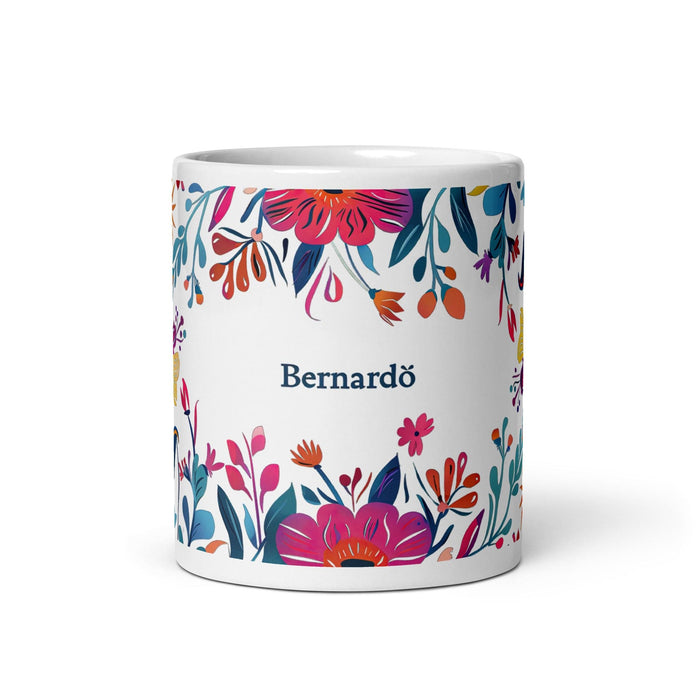 Bernardo Exclusive Name Art Piece Home Office Work Coffee Mug Mexican Spanish Pride Gift Cup One-Of-A-Kind Calligraphy White Glossy Mug | B2 Mexicada