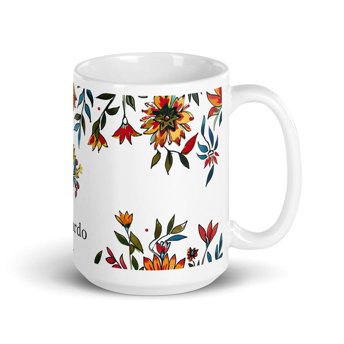 Bernardo Exclusive Name Art Piece Home Office Work Coffee Mug Mexican Spanish Pride Gift Cup One-Of-A-Kind Calligraphy White Glossy Mug | B3 Mexicada 15 oz