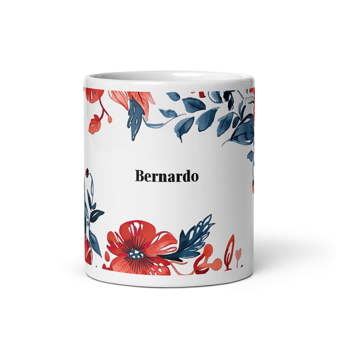 Bernardo Exclusive Name Art Piece Home Office Work Coffee Mug Mexican Spanish Pride Gift Cup One-Of-A-Kind Calligraphy White Glossy Mug | B4 Mexicada