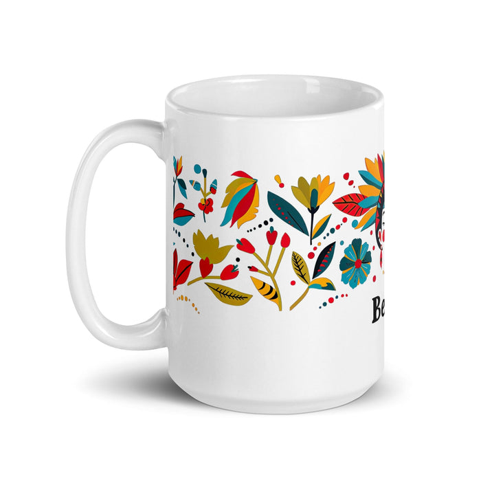 Berta Exclusive Name Art Piece Home Office Work Coffee Mug Mexican Spanish Pride Gift Cup One-Of-A-Kind Calligraphy White Glossy Mug | B11 Mexicada