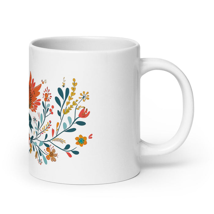 Berta Exclusive Name Art Piece Home Office Work Coffee Mug Mexican Spanish Pride Gift Cup One-Of-A-Kind Calligraphy White Glossy Mug | B12 Mexicada 20 oz