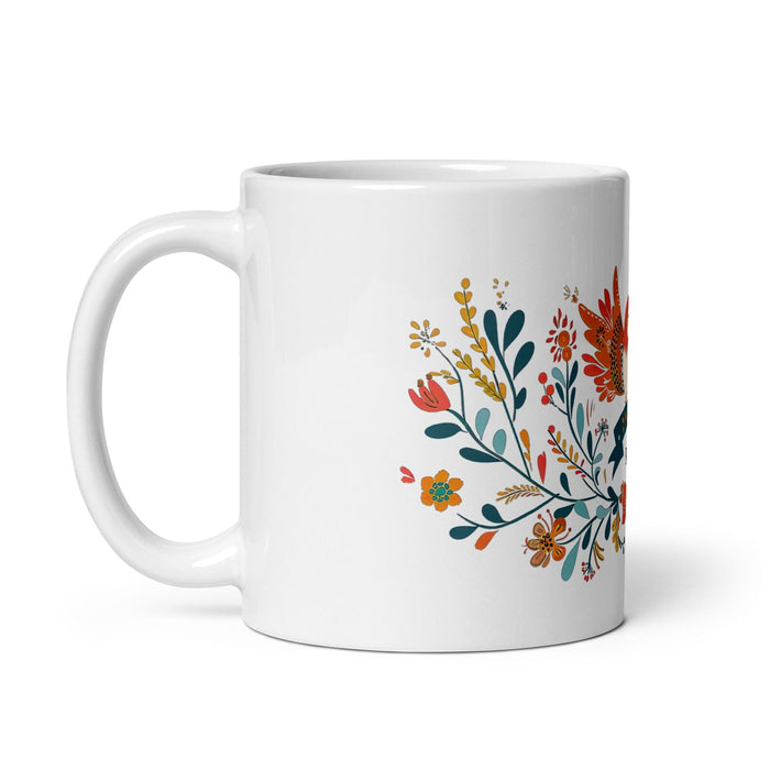 Berta Exclusive Name Art Piece Home Office Work Coffee Mug Mexican Spanish Pride Gift Cup One-Of-A-Kind Calligraphy White Glossy Mug | B12 Mexicada