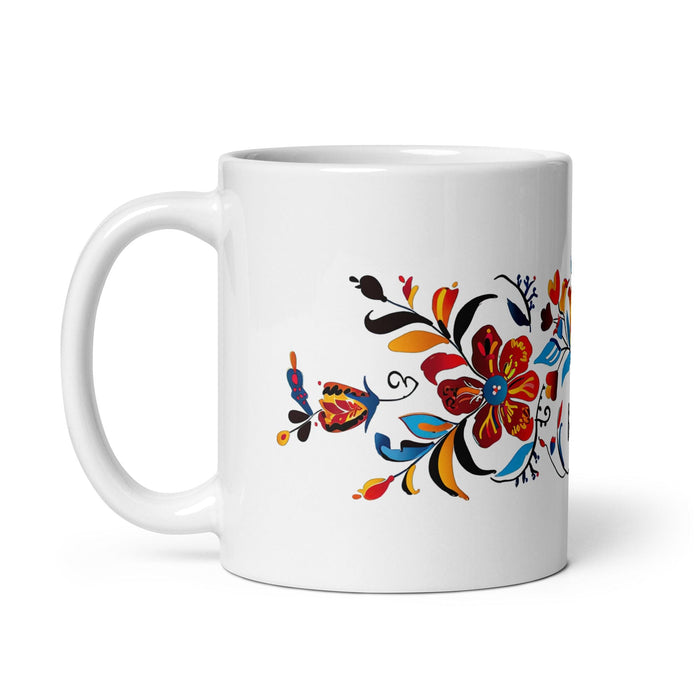 Berta Exclusive Name Art Piece Home Office Work Coffee Mug Mexican Spanish Pride Gift Cup One-Of-A-Kind Calligraphy White Glossy Mug | B13 Mexicada