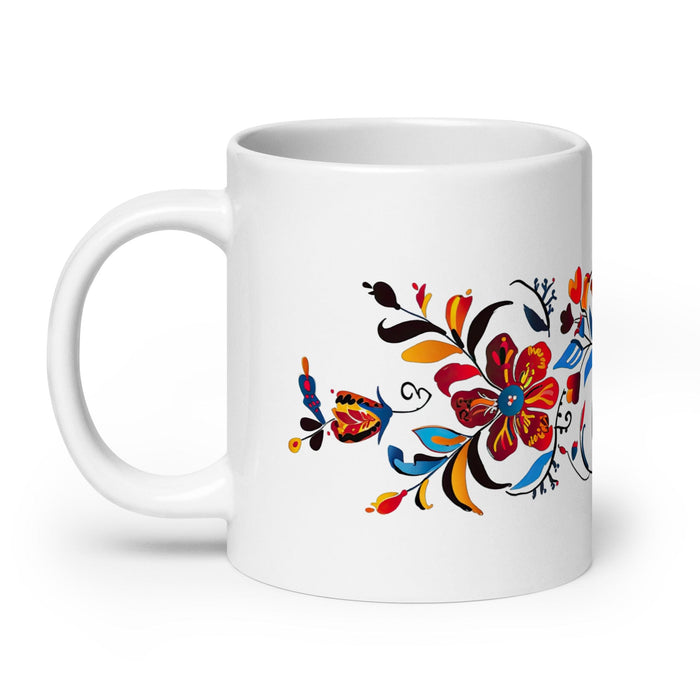 Berta Exclusive Name Art Piece Home Office Work Coffee Mug Mexican Spanish Pride Gift Cup One-Of-A-Kind Calligraphy White Glossy Mug | B13 Mexicada