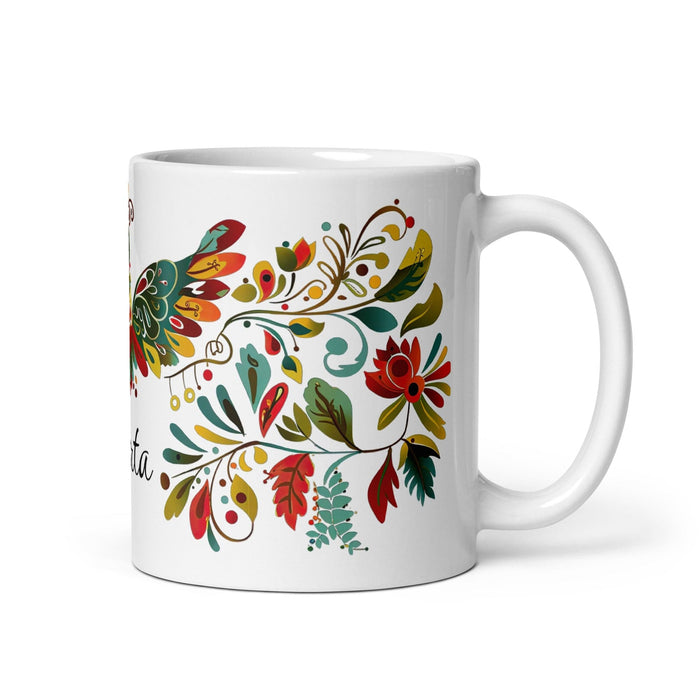 Berta Exclusive Name Art Piece Home Office Work Coffee Mug Mexican Spanish Pride Gift Cup One-Of-A-Kind Calligraphy White Glossy Mug | B14 Mexicada 11 oz