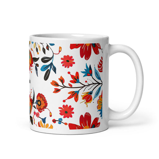 Berta Exclusive Name Art Piece Home Office Work Coffee Mug Mexican Spanish Pride Gift Cup One-Of-A-Kind Calligraphy White Glossy Mug | B17 Mexicada 11 oz