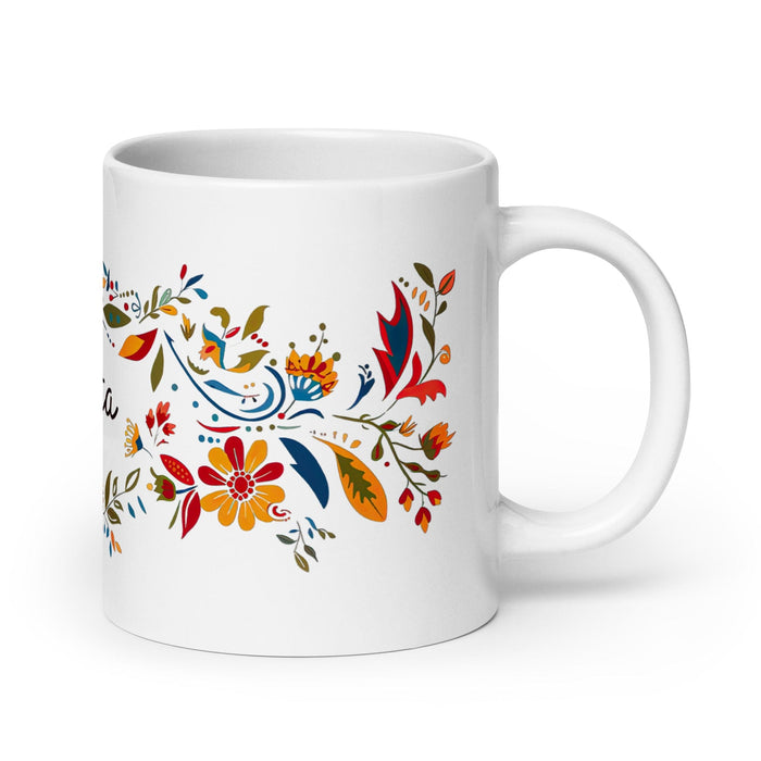 Berta Exclusive Name Art Piece Home Office Work Coffee Mug Mexican Spanish Pride Gift Cup One-Of-A-Kind Calligraphy White Glossy Mug | B18 Mexicada 20 oz