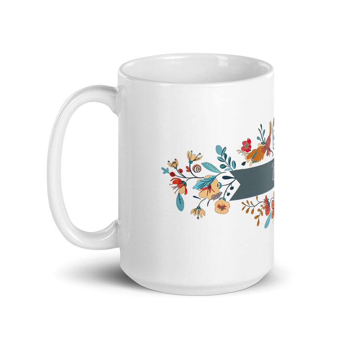 Berta Exclusive Name Art Piece Home Office Work Coffee Mug Mexican Spanish Pride Gift Cup One-Of-A-Kind Calligraphy White Glossy Mug | B2 Mexicada