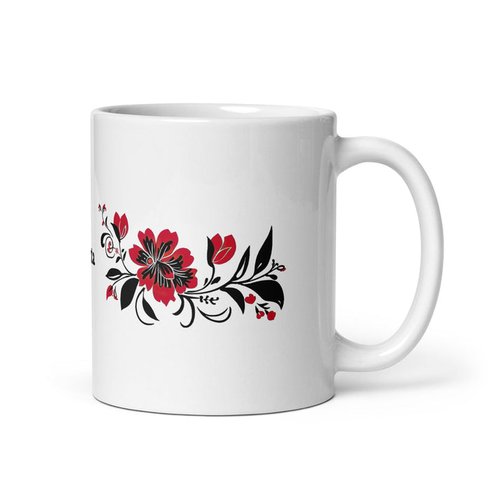 Berta Exclusive Name Art Piece Home Office Work Coffee Mug Mexican Spanish Pride Gift Cup One-Of-A-Kind Calligraphy White Glossy Mug | B23 Mexicada 11 oz