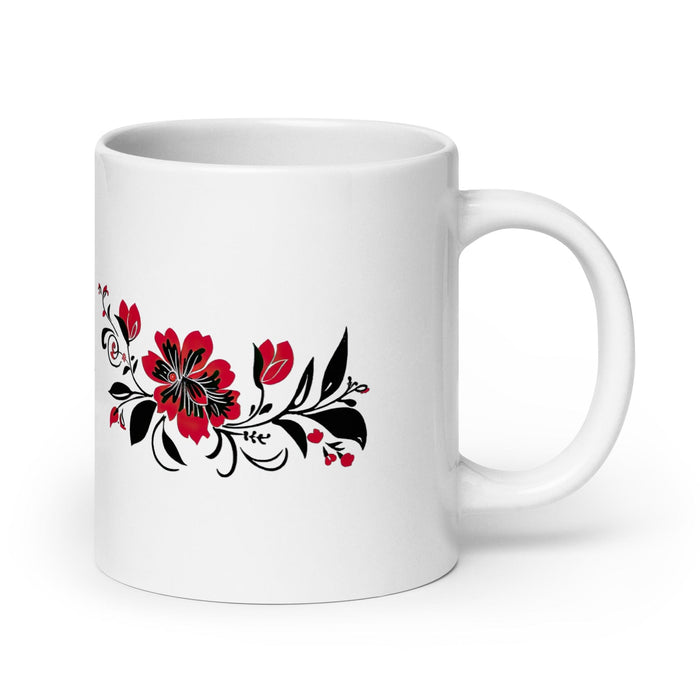 Berta Exclusive Name Art Piece Home Office Work Coffee Mug Mexican Spanish Pride Gift Cup One-Of-A-Kind Calligraphy White Glossy Mug | B23 Mexicada 20 oz