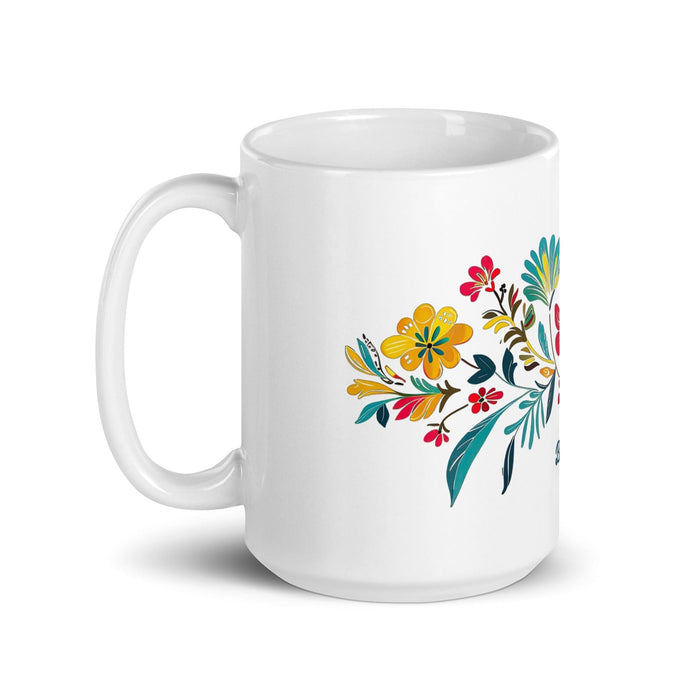 Berta Exclusive Name Art Piece Home Office Work Coffee Mug Mexican Spanish Pride Gift Cup One-Of-A-Kind Calligraphy White Glossy Mug | B27 Mexicada