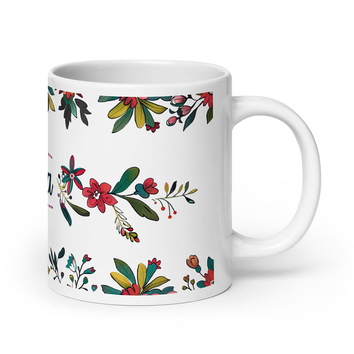 Berta Exclusive Name Art Piece Home Office Work Coffee Mug Mexican Spanish Pride Gift Cup One-Of-A-Kind Calligraphy White Glossy Mug | B5 Mexicada 20 oz